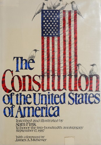 Cover of Constitution of the United States: To Honor the Two-Hundredth Anniversary, Septmeber 17, 1987