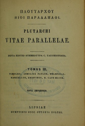 Cover of Vitae parallelae