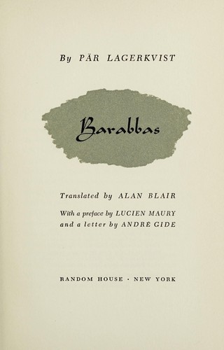 Cover of Barabbas, A Novel
