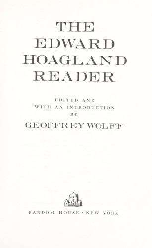 Cover of The Edward Hoagland reader