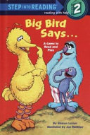 Cover of Big Bird says--