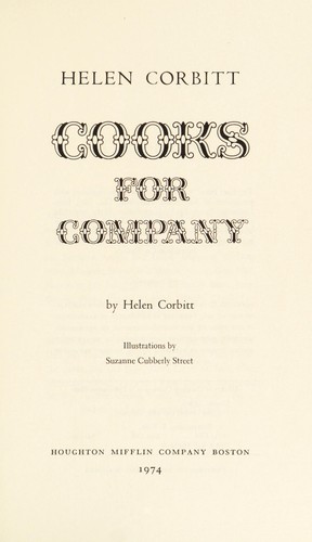 Cover of Helen Corbitt cooks for company