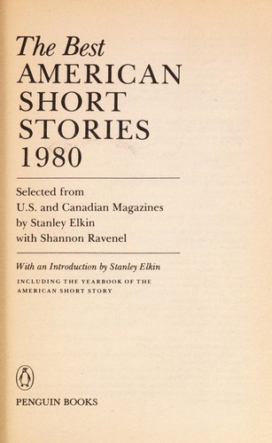 Cover of The Best American Short Stories 1980