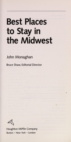 Cover of Best Places to Stay in the Midwest