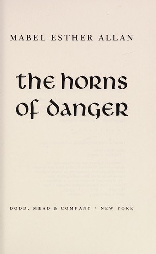 Cover of The horns of danger