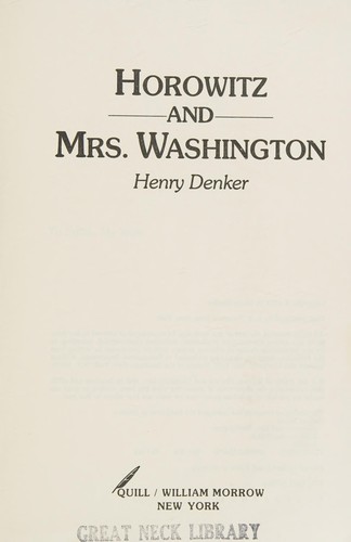 Cover of Horowitz and Mrs. Washington