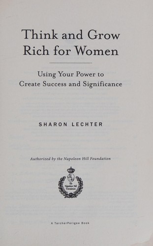 Cover of Think and grow rich for women