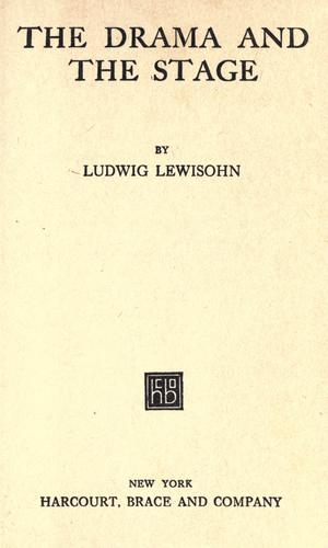 Cover of The drama and the stage