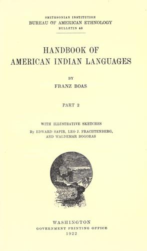 Cover of Handbook of American Indian languages