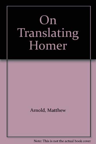 Cover of On Translating Homer