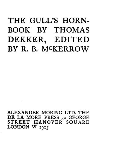 Cover of The gull's hornbook