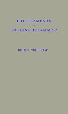 Cover of The elements of English grammar