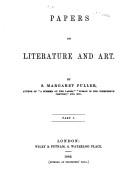Cover of Papers on literature and art