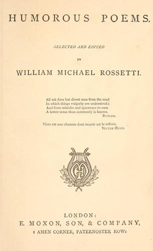 Cover of Humorous poems