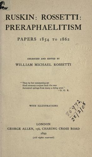 Cover of Ruskin, Rossetti, Preraphaelitism