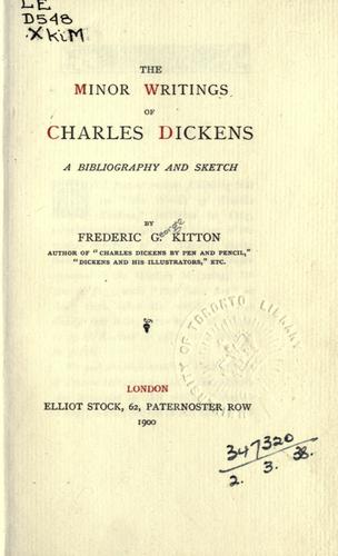 Cover of The minor writings of Charles Dickens