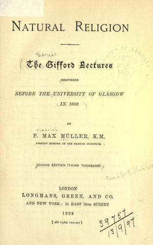 Cover of Natural religion