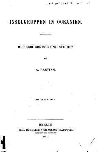 Cover of Inselgruppen in Oceanien