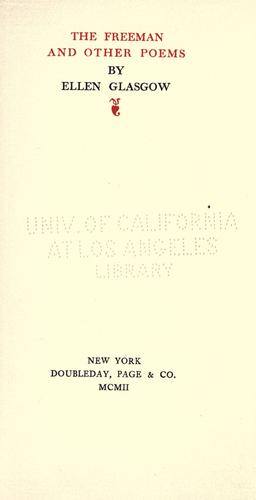 Cover of The freeman, and other poems