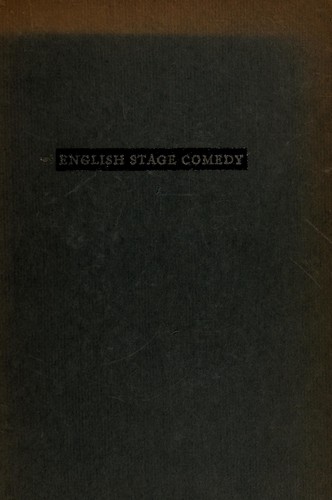 Cover of English stage comedy