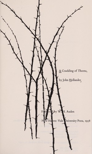 Cover of A crackling of thorns