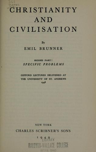 Cover of Christianity and civilisation