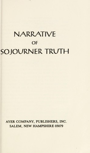 Cover of Narrative of Sojourner Truth (American Negro, His History and Literature)