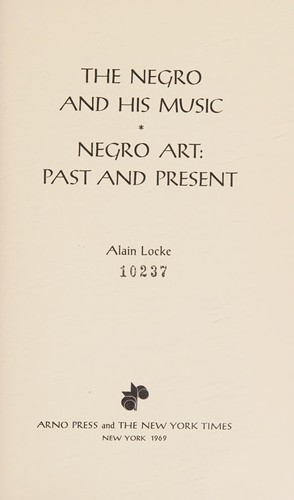 Cover of The Negro and his music