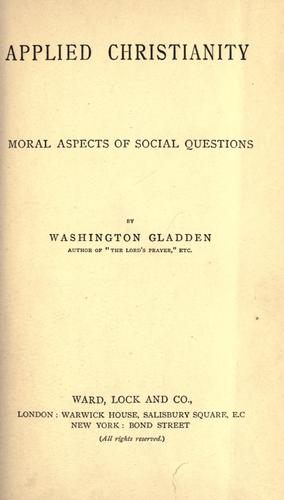 Cover of Applied Christianity