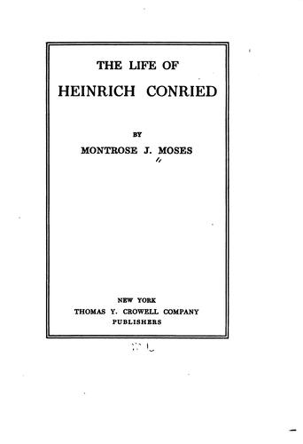Cover of The life of Heinrich Conried