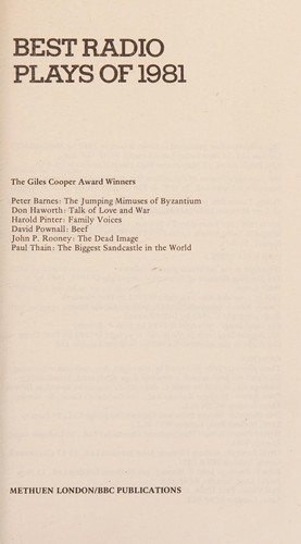 Cover of Best Radio Plays of 1981