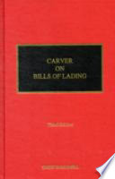 Cover of Carver on Bills of Lading