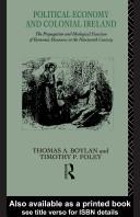 Cover of Political economy and colonial Ireland