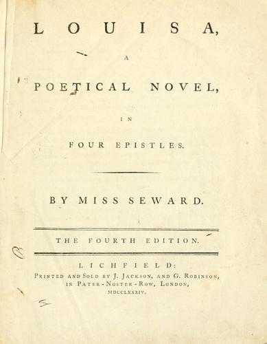 Cover of Louisa, a poetical novel, in four epistles