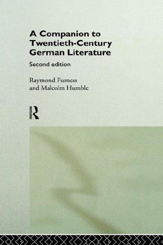 Cover of A companion to twentieth-century German literature