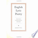 Cover of English Lyric Poetry