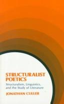 Cover of Structuralist poetics