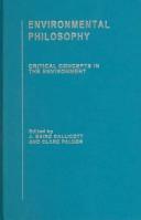 Cover of Environmental philosophy