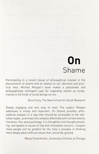 Cover of On shame