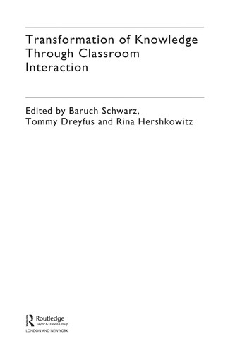 Cover of Transformation of knowledge through classroom interaction
