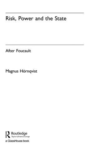 Cover of Risk, power, and the state after Foucault