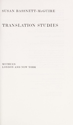 Cover of Translation Studies (New Accents)