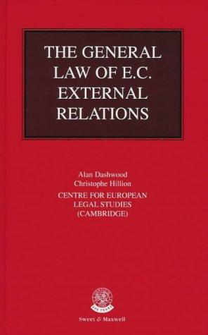 Cover of The general law of E.C. external relations