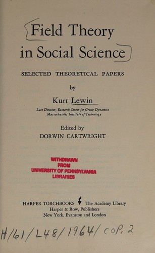 Cover of Field theory in social science