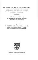 Cover of Pressmen and governors: Australian editors and writers in early Tasmania