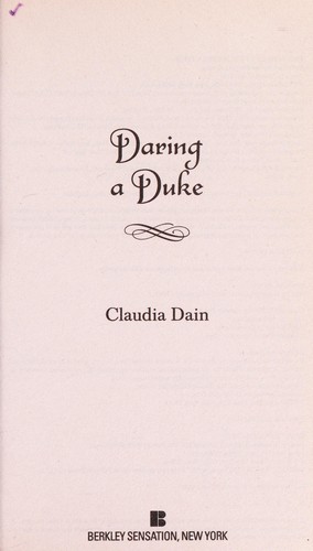 Cover of Daring a duke
