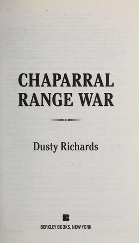 Cover of Chaparral range war