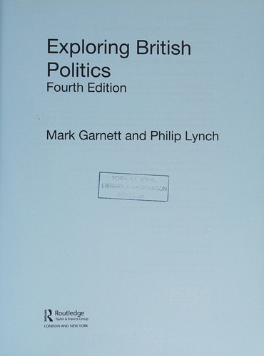 Cover of Exploring British Politics