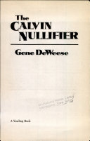 Cover of The Calvin Nullifier