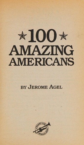 Cover of 100 Amazing Americans